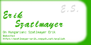 erik szatlmayer business card